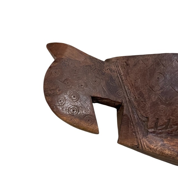 Vintage Hand Carved Wooden Eagle Head Kharal Drinking Bowl - Picture 11 of 12